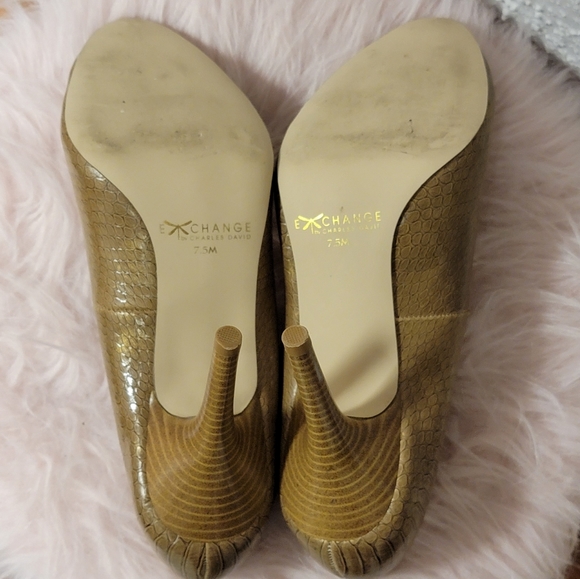 Exchange by Charles David - Women's Tan Heels - Picture 8 of 9